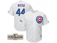 Men Anthony Rizzo #44 Chicago Cubs 2017 Postseason White Cool Base Jersey