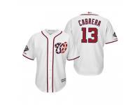 Men Asdrubal Cabrera Washington Nationals White 2019 World Series Champions Cool Base Alternate Jersey