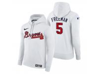 Men Atlanta Braves Freddie Freeman Nike White Home Hoodie