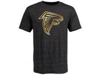 Men Atlanta Falcons Pro Line Black Gold Collection Tri-Blend T-Shirt
