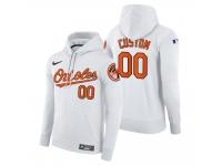 Men Baltimore Orioles Custom Nike White Home Hoodie