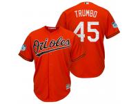 Men Baltimore Orioles Mark Trumbo #45 2017 Spring Training Grapefruit League Patch Orange Cool Base Jersey