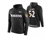 Men Baltimore Ravens #52 Ray Lewis Black Circuit Wordmark Retired Player Pullover Hoodie