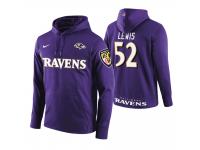 Men Baltimore Ravens #52 Ray Lewis Purple Circuit Wordmark Retired Player Pullover Hoodie