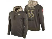 Men Baltimore Ravens #55 Terrell Suggs Olive 2017 Salute to Service Hoodie
