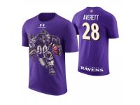 Men Baltimore Ravens Anthony Averett #28 Purple Cartoon And Comic Artistic Painting T-Shirt