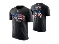 Men Baltimore Ravens James Hurst #74 Stars and Stripes 2018 Independence Day American Flag T-Shirt
