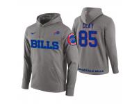 Men Buffalo Bills #85 Charles Clay Gray Circuit Wordmark Pullover Hoodie