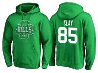 Men Buffalo Bills Charles Clay #85 Kelly Green St. Patrick Day Emerald Isle Pullover Hoodie