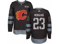 Men Calgary Flames #23 Sean Monahan Black 1917-2017 100th Anniversary Stitched NHL Jersey