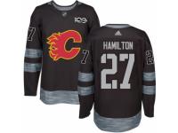 Men Calgary Flames #27 Dougie Hamilton Black 1917-2017 100th Anniversary Stitched NHL Jersey