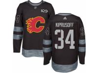 Men Calgary Flames #34 Miikka Kiprusoff Black 1917-2017 100th Anniversary Stitched NHL Jersey