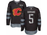 Men Calgary Flames #5 Mark Giordano Black 1917-2017 100th Anniversary Stitched NHL Jersey