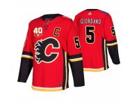 Men Calgary Flames Mark Giordano 40th Anniversary 2019-20 Jersey