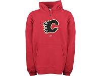 Men Calgary Flames Primary Reebok Logo Hooded Sweatshirt