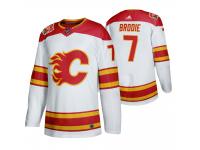 Men Calgary Flames T. J. Brodie 2019 Heritage Classic White Jersey