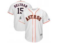 Men Carlos Beltran #15 Houston Astros 2017 World Series Bound White Cool Base Jersey