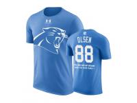 Men Carolina Panthers Greg Olsen #88 Powder Blue Father Day Gift With Message T-Shirt