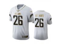 Men Casey Hayward Chargers White 100th Season Golden Edition Jersey