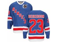Men CCM New York Rangers #23 Jeff Beukeboom Premier Royal Blue 75TH Throwback NHL Jersey