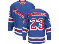 Men CCM New York Rangers #23 Jeff Beukeboom Premier Royal Blue Heroes of Hockey Alumni Throwback NHL Jersey