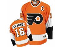Men CCM Philadelphia Flyers #16 Bobby Clarke Premier Orange Throwback NHL Jersey