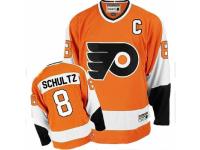Men CCM Philadelphia Flyers #8 Dave Schultz Premier Orange Throwback NHL Jersey
