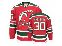 Men CCM Team Classic New Jersey Devils #30 Martin Brodeur Premier Red-Green Throwback NHL Jersey