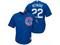 Men Chicago Cubs #22 Jason Heyward 2017 Spring Training Cactus League Patch Royal Cool Base Jersey