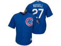 Men Chicago Cubs #27 Addison Russell 2017 Spring Training Cactus League Patch Royal Cool Base Jersey