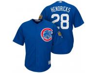 Men Chicago Cubs #28 Kyle Hendricks 2017 Spring Training Cactus League Patch Royal Cool Base Jersey