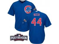 Men Chicago Cubs Anthony Rizzo #44 NL Central Division Champions Royal 2016 Postseason Patch Cool Base Jersey