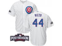 Men Chicago Cubs Anthony Rizzo #44 NL Central Division Champions White 2016 Postseason Patch Cool Base Jersey