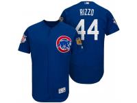 Men Chicago Cubs Anthony Rizzo #44 Royal 2017 Spring Training Cactus League Patch Authentic Collection Flex Base Jersey