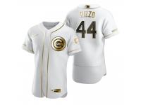 Men Chicago Cubs Anthony Rizzo Nike White Golden Edition Jersey