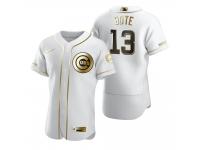 Men Chicago Cubs David Bote Nike White Golden Edition Jersey