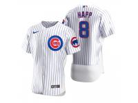 Men Chicago Cubs Ian Happ Nike White 2020 Jersey