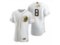 Men Chicago Cubs Ian Happ Nike White Golden Edition Jersey