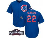 Men Chicago Cubs Jason Heyward #22 NL Central Division Champions Royal 2016 Postseason Patch Cool Base Jersey