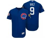 Men Chicago Cubs Javier Baez #9 Royal 2017 Spring Training Cactus League Patch Authentic Collection Flex Base Jersey