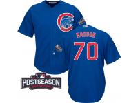 Men Chicago Cubs Joe Maddon #70 NL Central Division Champions Royal 2016 Postseason Patch Cool Base Jersey