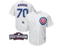 Men Chicago Cubs Joe Maddon #70 NL Central Division Champions White 2016 Postseason Patch Cool Base Jersey