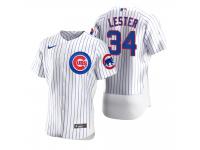 Men Chicago Cubs Jon Lester Nike White 2020 Jersey