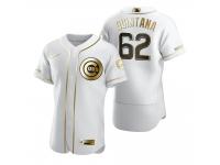 Men Chicago Cubs Jose Quintana Nike White Golden Edition Jersey