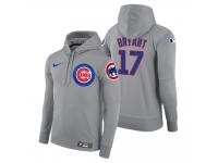 Men Chicago Cubs Kris Bryant Nike Gray Road Hoodie