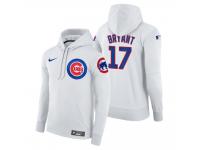 Men Chicago Cubs Kris Bryant Nike White Home Hoodie