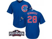 Men Chicago Cubs Kyle Hendricks #28 NL Central Division Champions Royal 2016 Postseason Patch Cool Base Jersey