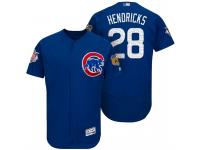 Men Chicago Cubs Kyle Hendricks #28 Royal 2017 Spring Training Cactus League Patch Authentic Collection Flex Base Jersey