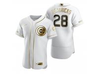 Men Chicago Cubs Kyle Hendricks Nike White Golden Edition Jersey