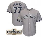 Men Clint Frazier #77 New York Yankees 2017 Postseason Gray Cool Base Jersey